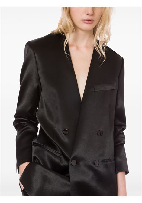 Black lapeless double-breasted blazer Philosophy Di Lorenzo Serafini - women PHILOSOPHY DI LORENZO SERAFINI | 050507230555